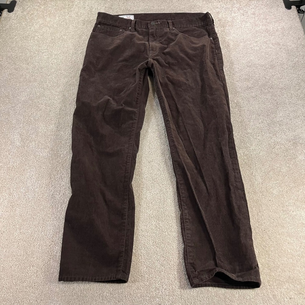 Gap Corduroy Pants Mens 36x30 Brown Slim GapFlex Stretch 5-Pocket Mid Rise